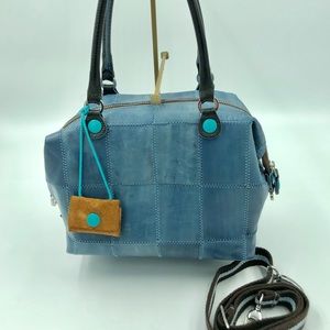 “Gabs” Blue multi- style bag with removable strap